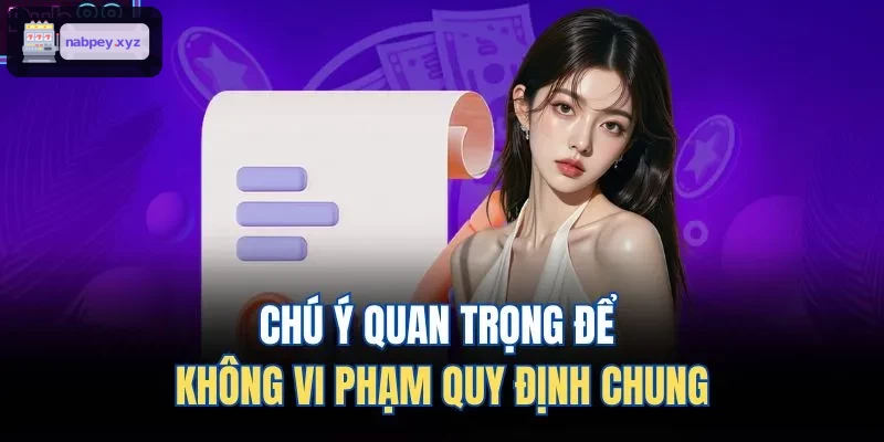 Những điểm cần chú ý để tránh vi phạm quy định chung